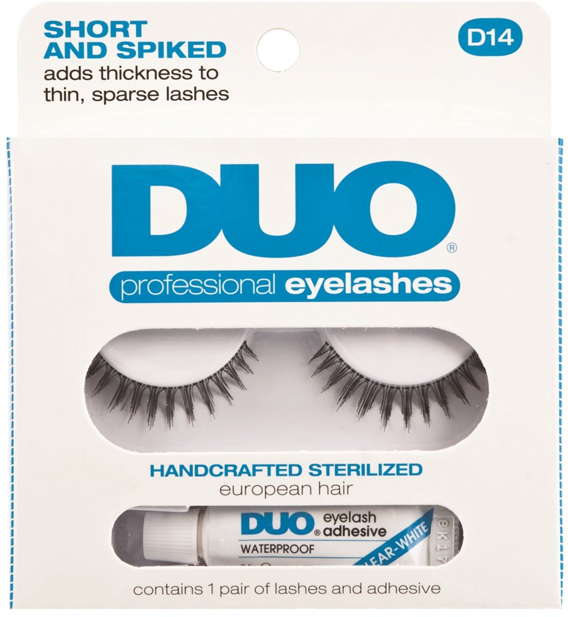 DUO - Professional Eyelashes D14 - Short and spiked