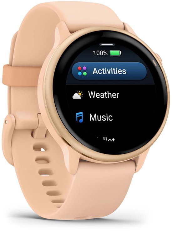 Garmin Vivoactive 6 - Smartwatch - Sporthorloge- Health - Fitness - 42 mm - Roze (Pink Dawn)