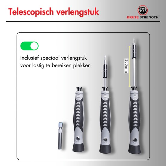 WIHA 281T11 Schroevendraaier Met Wisselschachtenset System 6 Assorti In Roletui 12 Delig 03591 30053