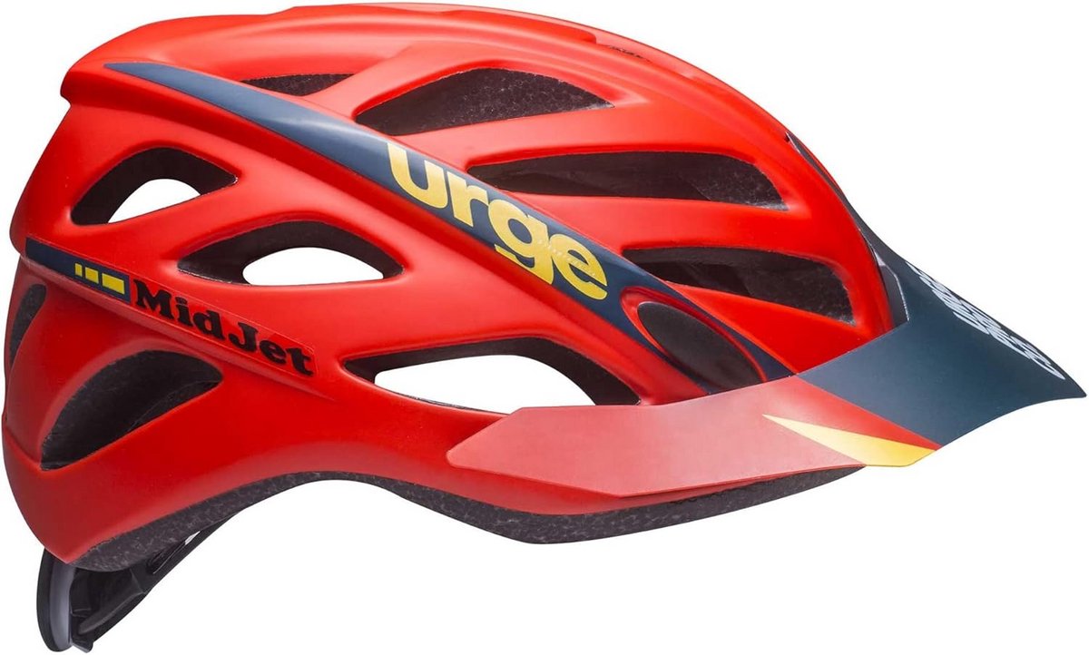 Kinderfietshelm Unisex Rood/Geel/Zwart Verstelbaar Maat S (48-55 cm)