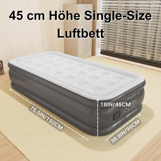 Comfortabel Opblaasbaar Luchtbed met Draadloze Batterijpomp van Comfortabel. — afbeelding 5