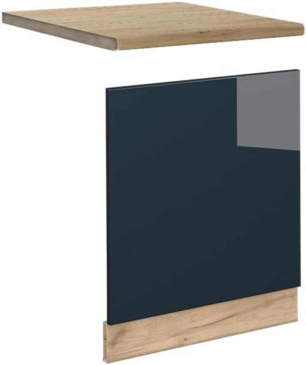 Hoogglans Keukendeur Donkerblauw 60 cm voor Vaatwasser of Kast