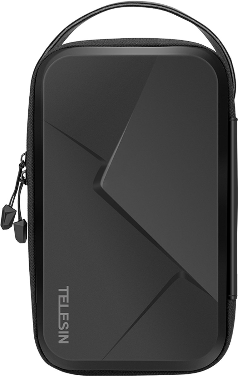 Telesin waterdichte opbergcase voor action cam en accessoires - Geschikt voor GoPro / DJI Osmo / Insta360 - EVA-hardcase - Spat- en plenswaterbestendig - Zwart