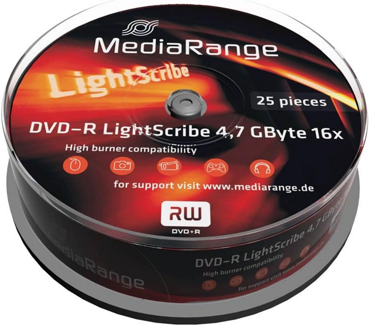 DVD-R 16x Lichtbedrukbaar - 25 Stuks