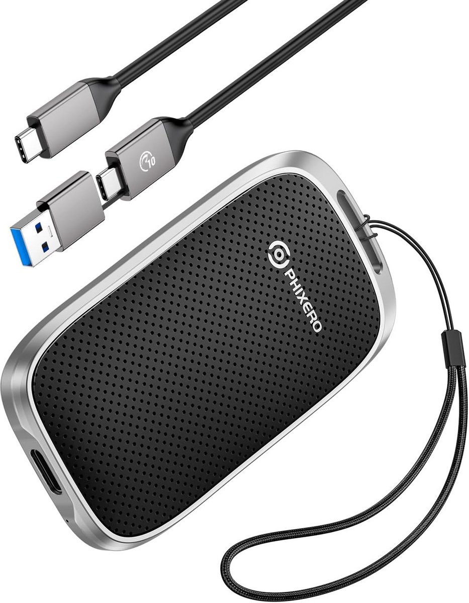 Draagbare SSD 2TB Zwart Hoge Snelheid