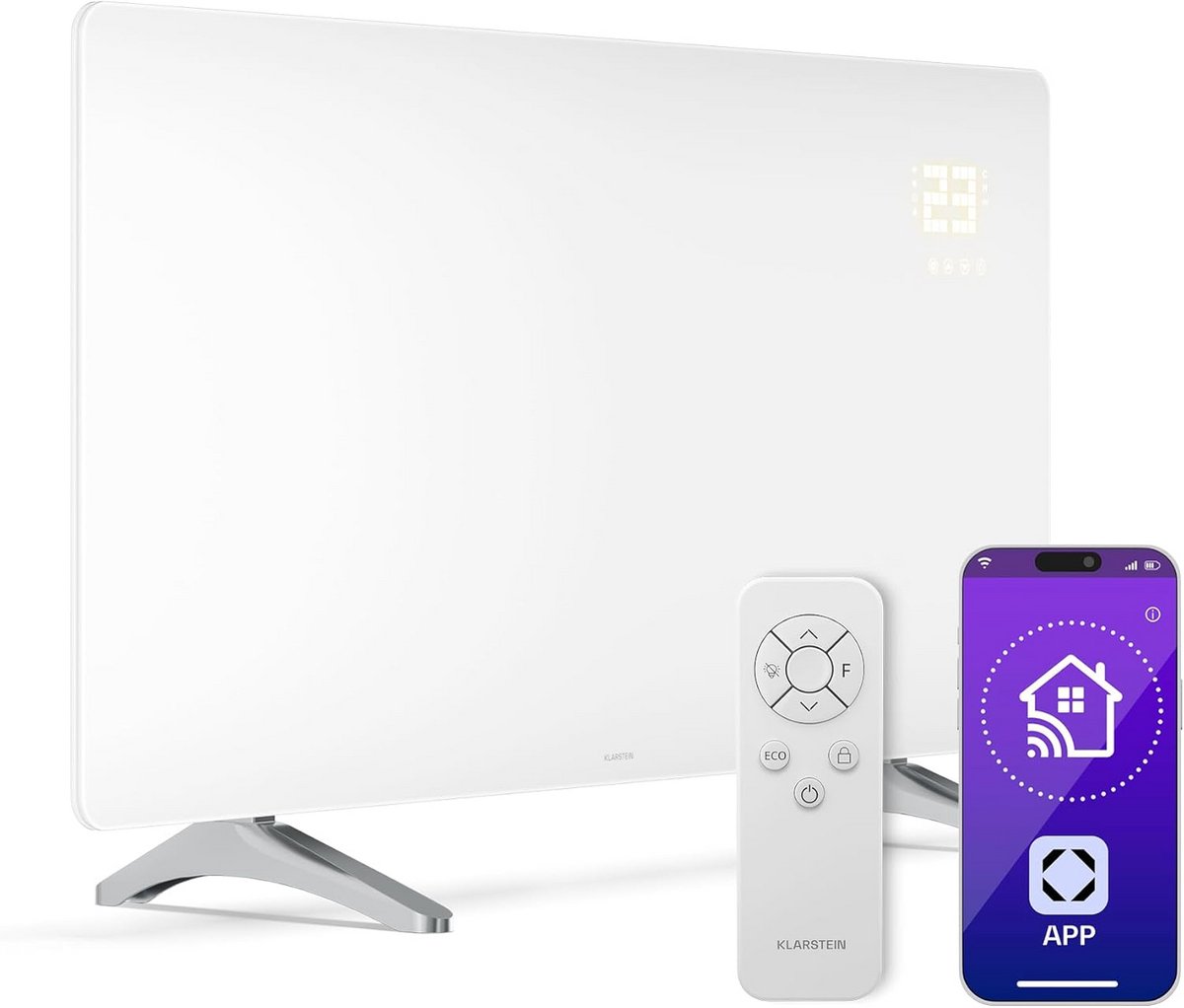 Infraroodpaneel Wandverwarming 720W met Thermostaat & App Bediening | Staand of Wandmontage