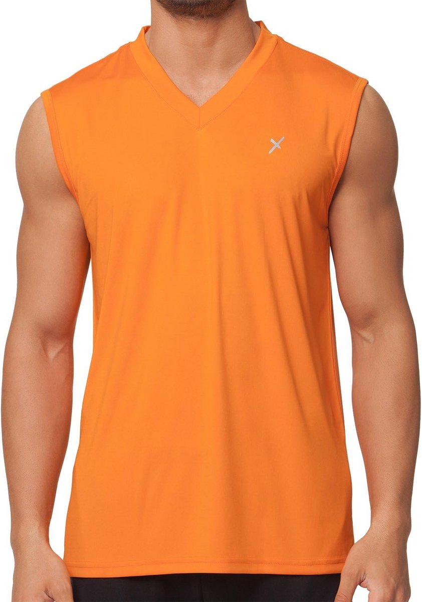 Sportshirt Heren Ademend Lichtgewicht Fitness Muscle Shirt voor Training en Vrije Tijd
