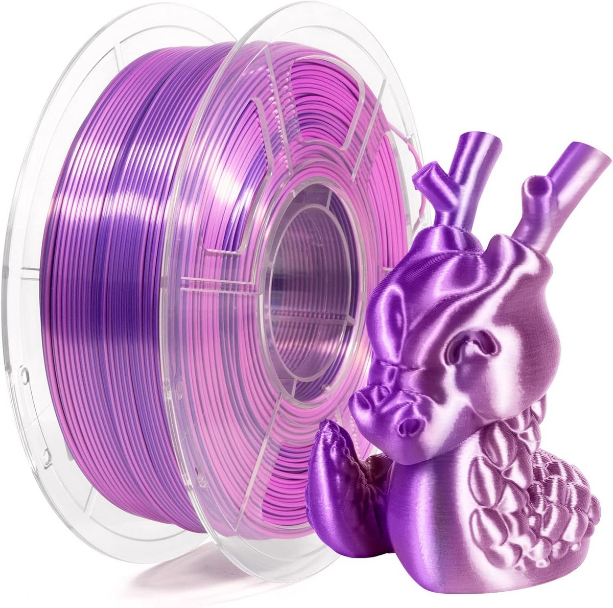 PLA Filament 1.75mm Roze Paars Zijdeglans - 1KG Spoel voor 3D Printer - Hoge Precisie