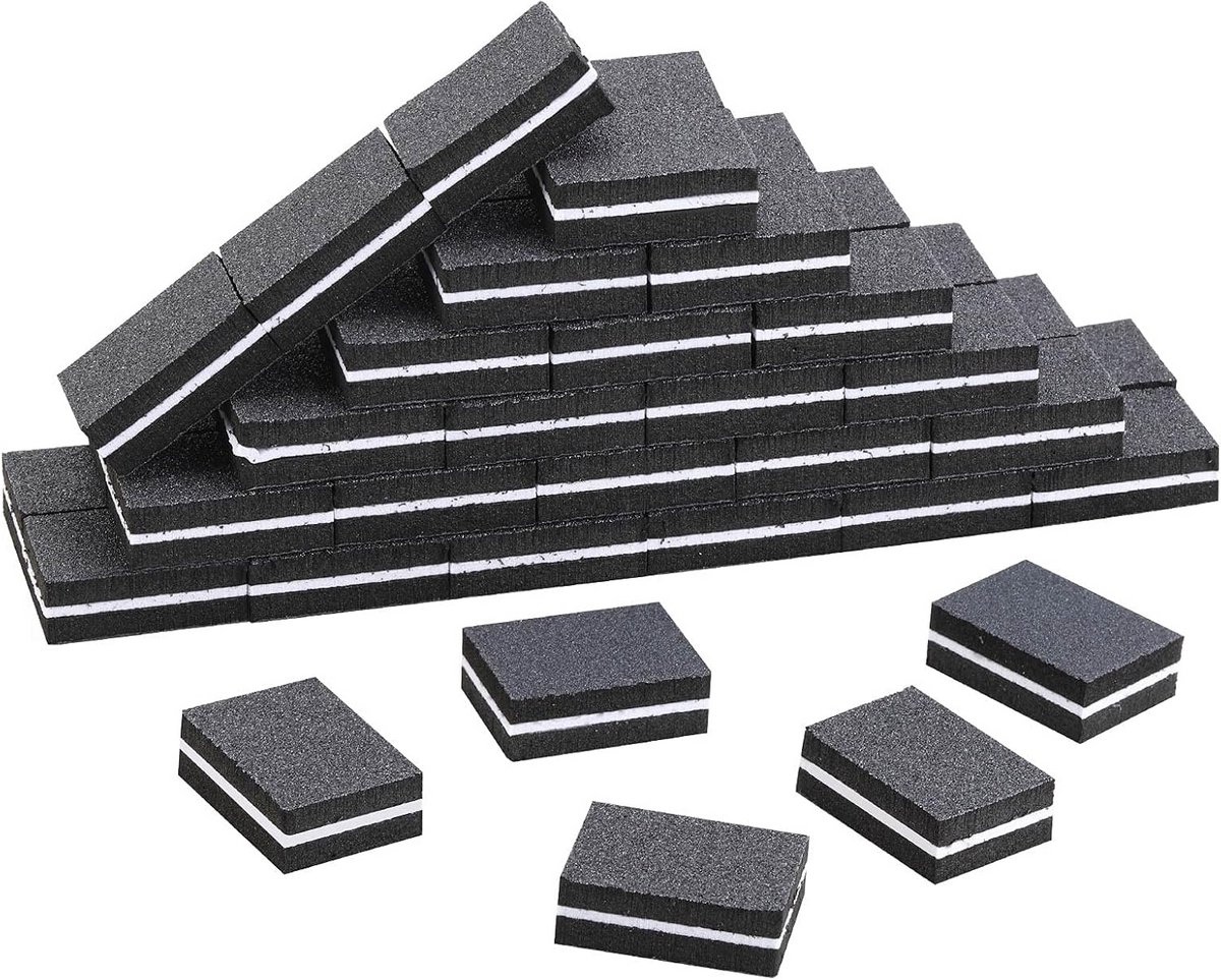 50 Stuks Mini-Nagelvijlen 180/100 Korrel voor Manicure en Pedicure