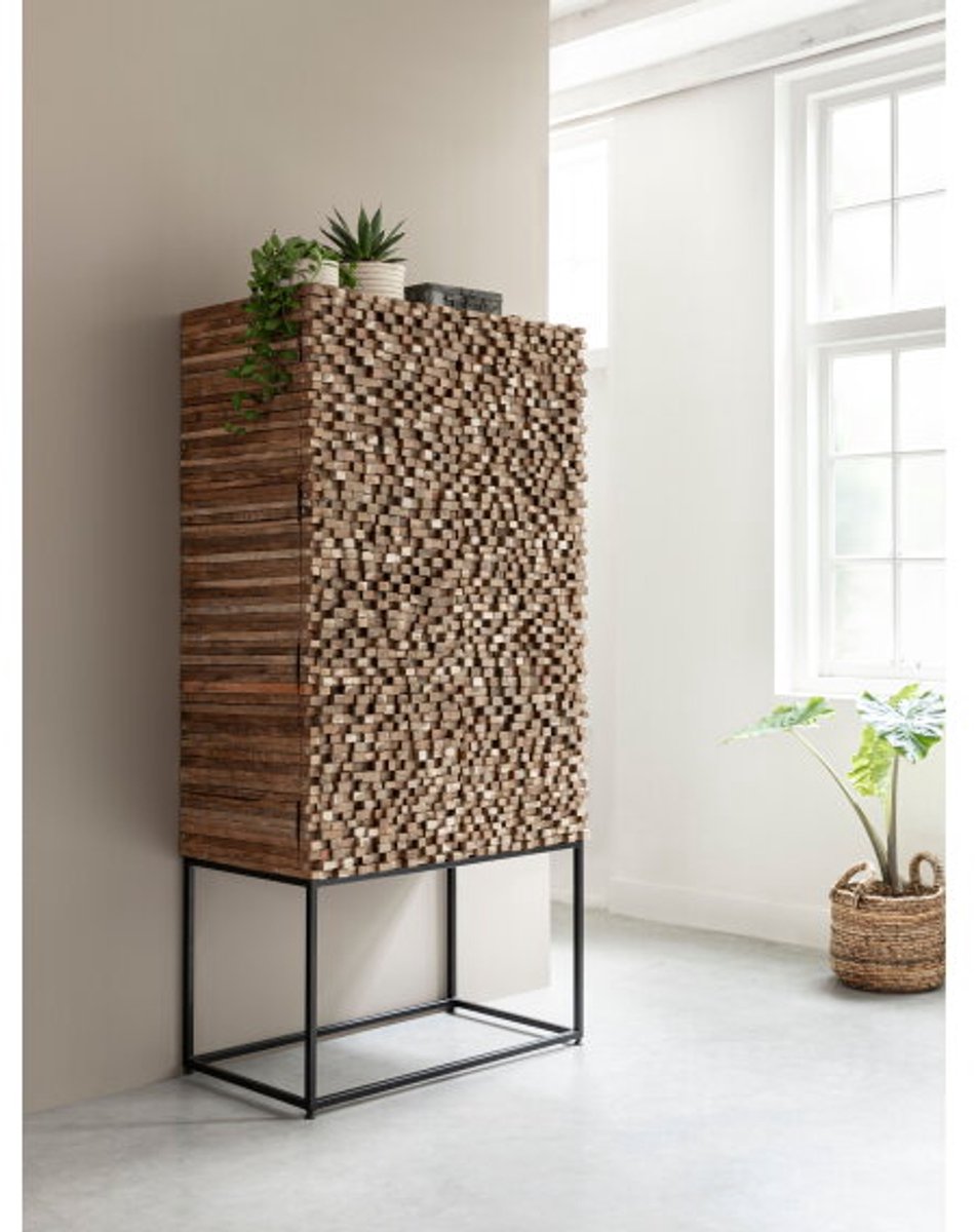 MUST Living Sticks bergkast teakhout – 90x50x180 cm