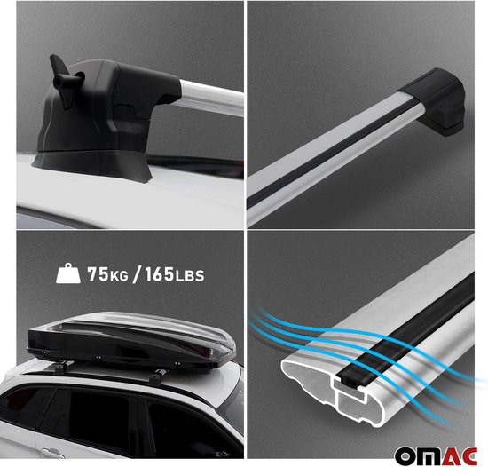 teileplus24 AL207 Protection de seuil de Coffre Aluminium