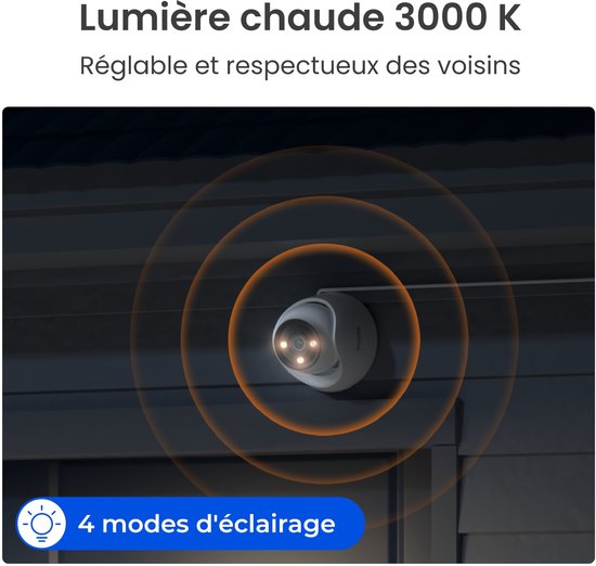 REOLINK CX820 ColorX PoE Beveiligingscamera, 4K UHD, Echt Kleuren Nachtzicht, F1.0 Super Diafragma, 1/1.8'' Beeldsensor, HDR-technologie, Persoons-/Voertuig-/Dierendetectie, Spotlicht & Sirene Alarm van Reolink — afbeelding 2