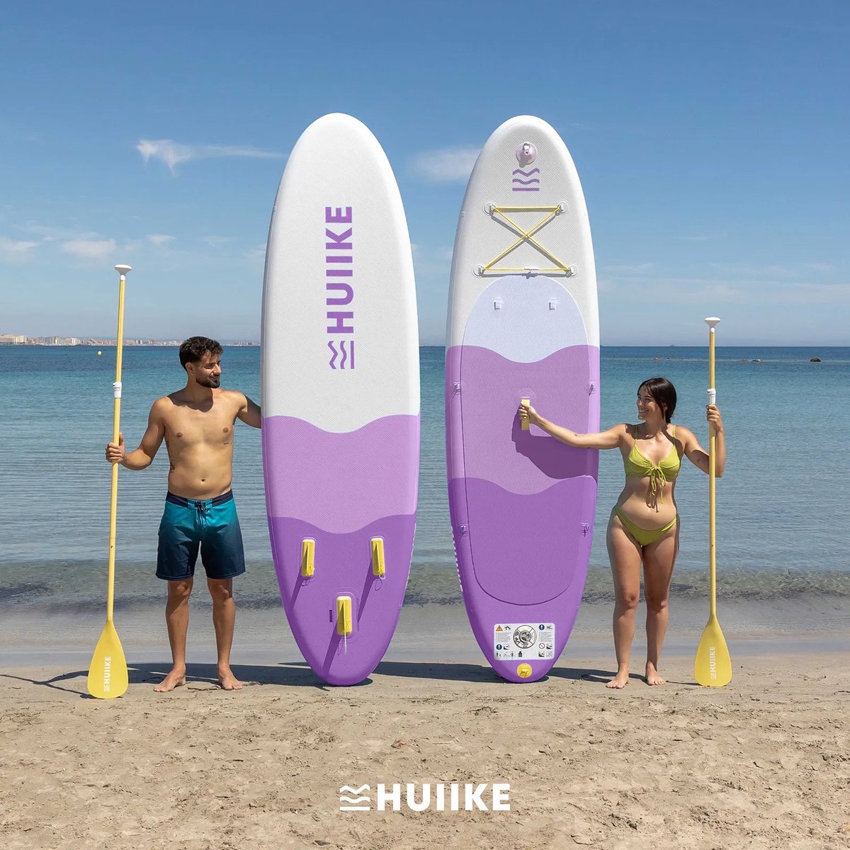 HUIIKE SUP Board - Opblaasbaar Paddle Board met Accessoires, Peddel, Vinnen, Pomp - Stand Up Paddle met Hoge Stabiliteit - 305 x 84 x 15 cm - Max. 130 kg – foto 7