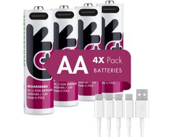 Uniross Rechargeable Lithium AA USB-C 1.5V 4 pack