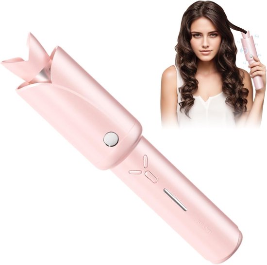 Krultang - Automatische roterende krultang voor lang haar - Draadloze krultang van 2,5 cm - Geschikt voor beach waves en losse krullen - Intelligente temperatuurregeling - Valentijnsdagcadeau - Moederdagcadeau