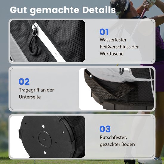 COSTWAY Lichte golftas, draagbare golftas met 14 onderverdelingen, golftas, waterafstotend, met regenhoes, 9 zakken, koeltas en parapluhouder, cadybag voor heren en dames — afbeelding 3