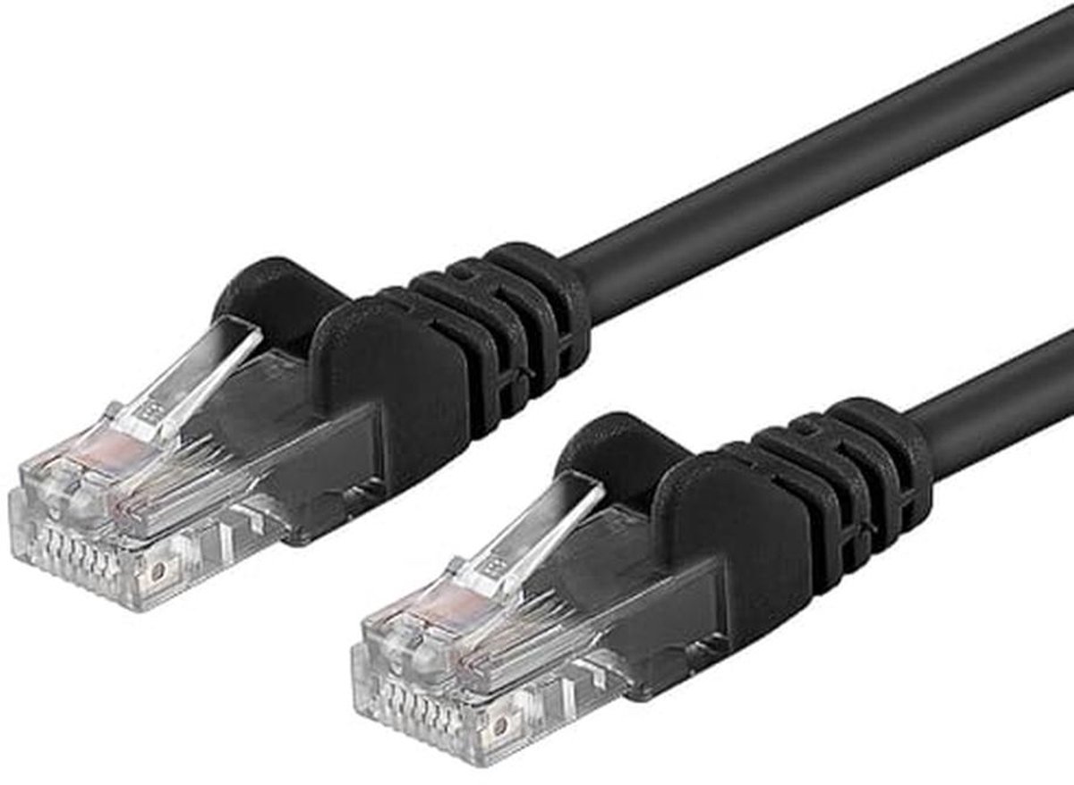 Patchkabel UTP RJ45-RJ45 Cat6 0,25m zwart