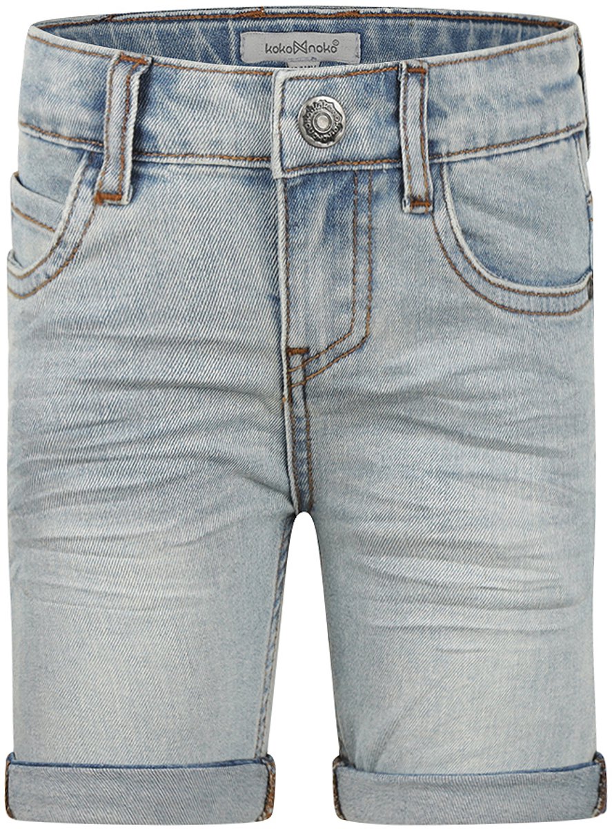 Koko Noko Jongens Loose Fit Jeans shorts - Blue jeans