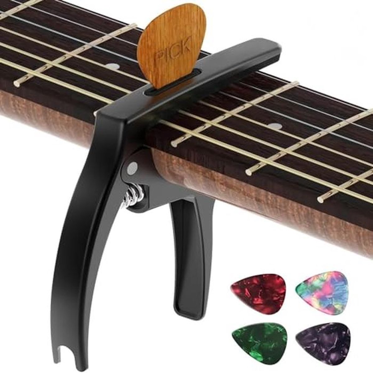 3in1 Gitaar Capo voor Akoestische en Elektrische Gitaren - Ukelele Accessoires