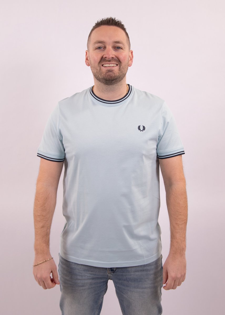 Fred Perry t-shirt lichtblauw