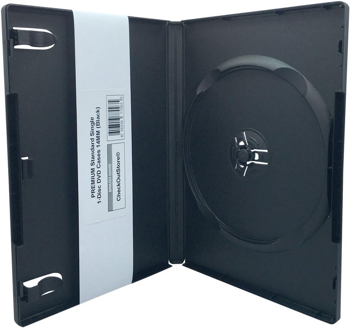Premium DVD Enkele Disc Hoesjes 14mm Zwart (25 Stuks)