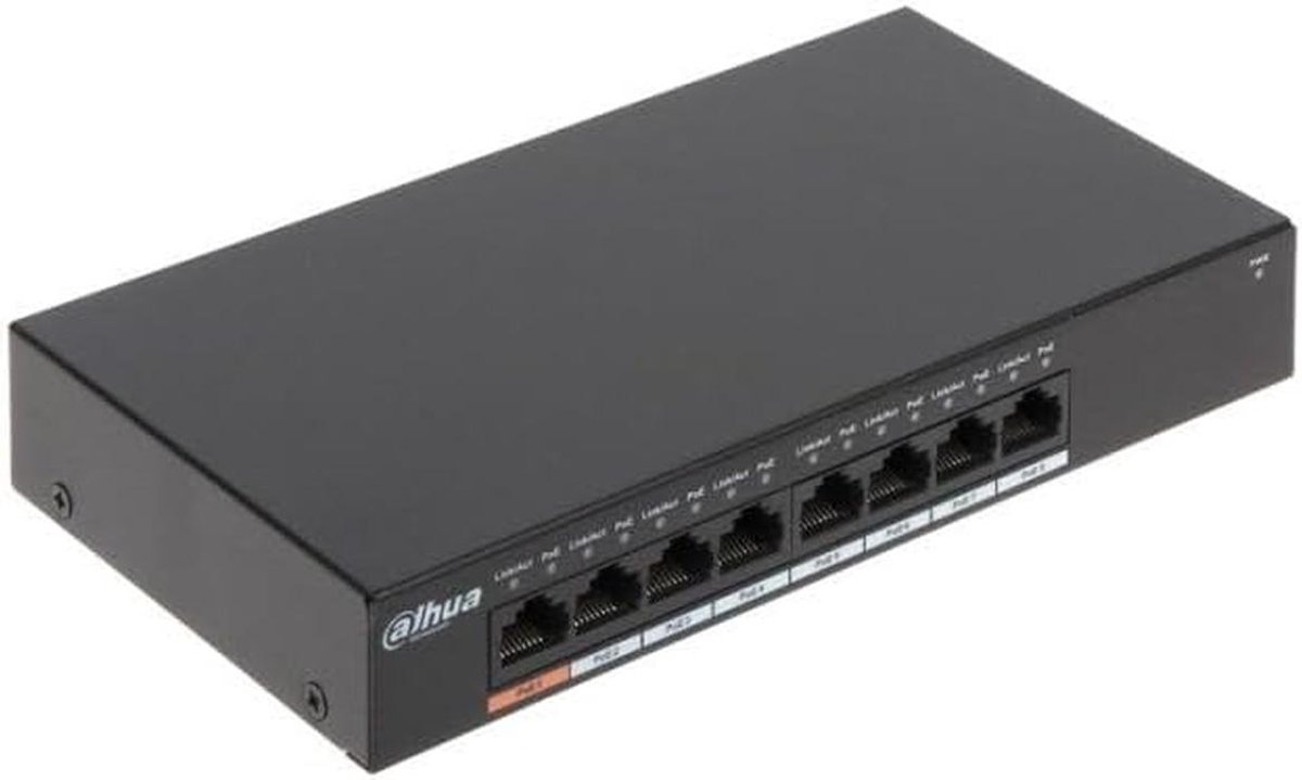 Gigabit Ethernet Switch met 8 PoE Poorten en Watchdog Functie