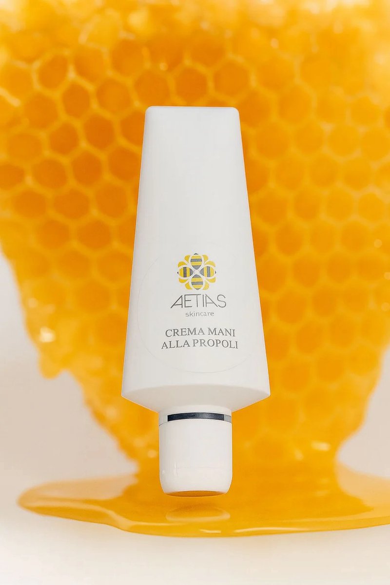 Biologische hand creme met propolis en koningin gelei - zijdezachte huid - ezelmelk 75ml