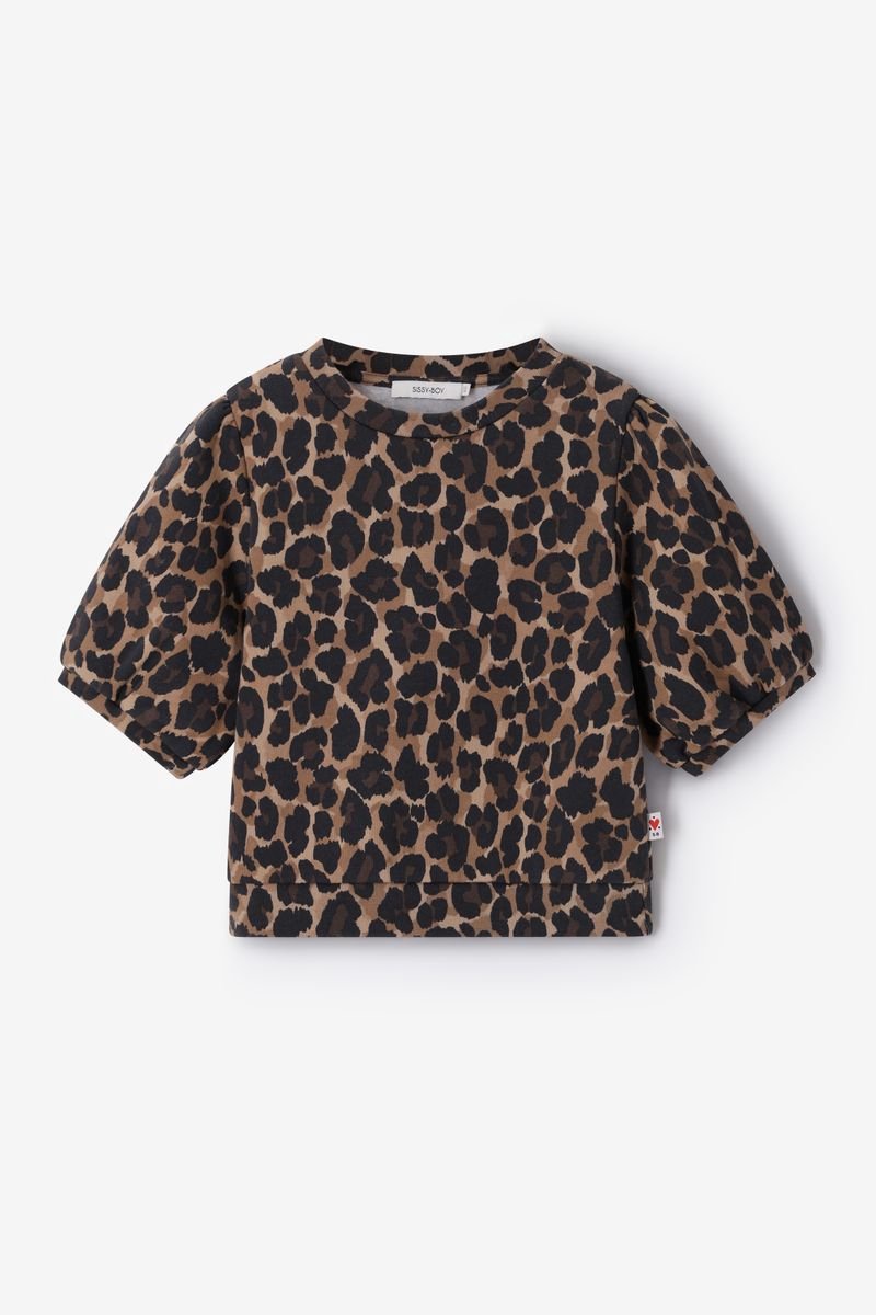 Sissy-Boy - Bruine sweater met leopard print