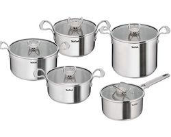 Tefal Extreme - Pannenset - 5-delig - Hoge Kookpan 22 cm - Steelpan 18 cm - Kookpan 16/20/24 cm