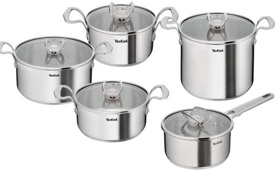 Tefal Extreme - Pannenset - 5-delig - Hoge Kookpan 22 cm - Steelpan 18 cm - Kookpan 16/20/24 cm