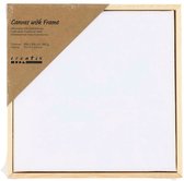 Creativ Company canvas schilderen gespannen met lijst 15,8x15,8cm wit.