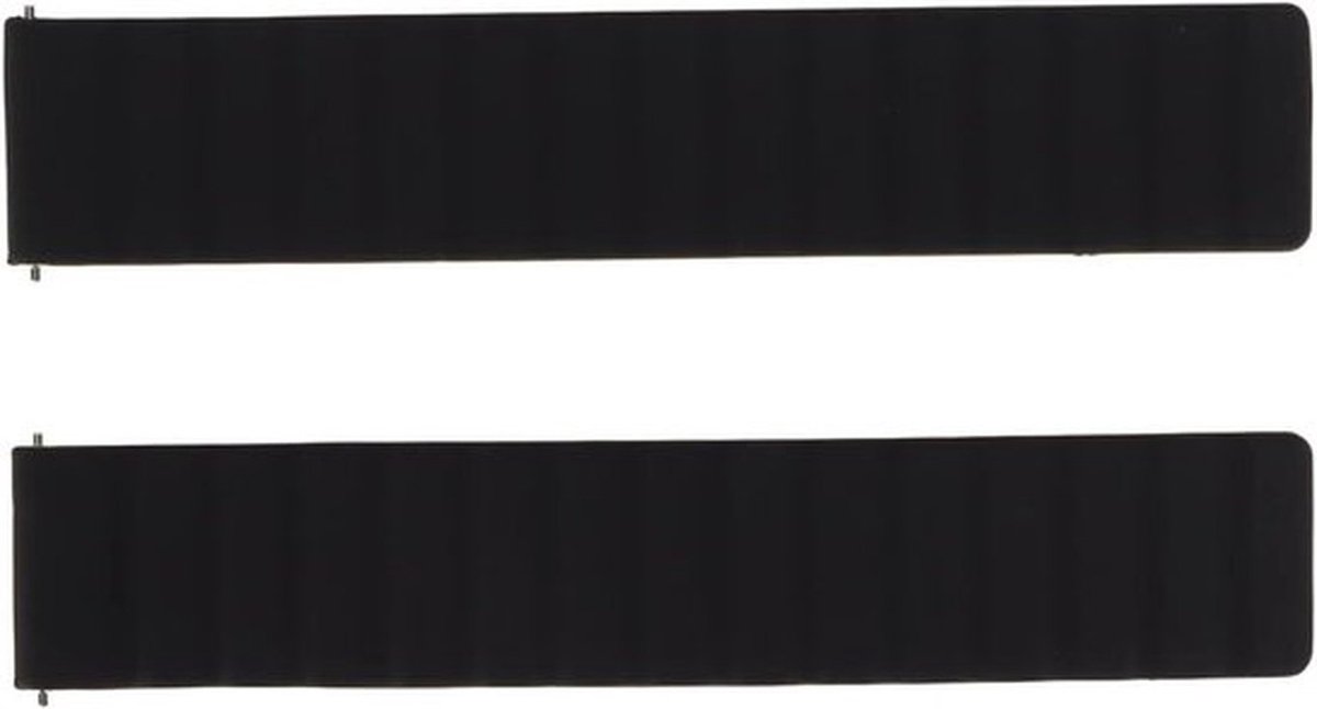 Universeel horlogebandje - Magnetisch - Comfortabel - Siliconen - Geschikt voor buiten - 20 mm - Zwart - Modern - Verstelbaar - Flexibel - Duurzaam.