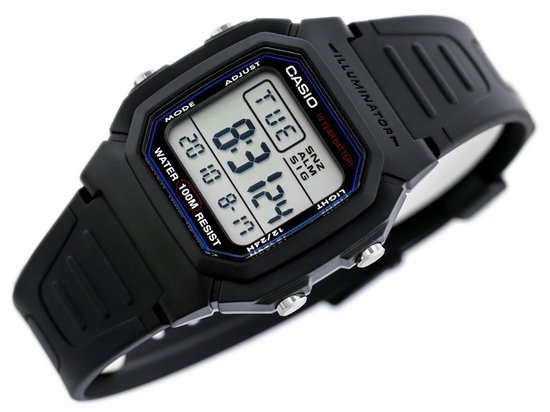 Casio Vintage Edgy W-800H-1AVES Herenhorloge 36,8 mm - Zwart