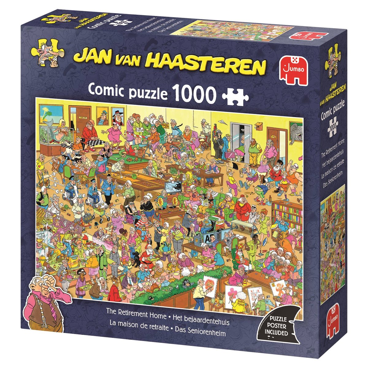 Jan van Haasteren - Het Bejaardentehuis - 1000 stukjes puzzel - Legpuzzel — afbeelding 4
