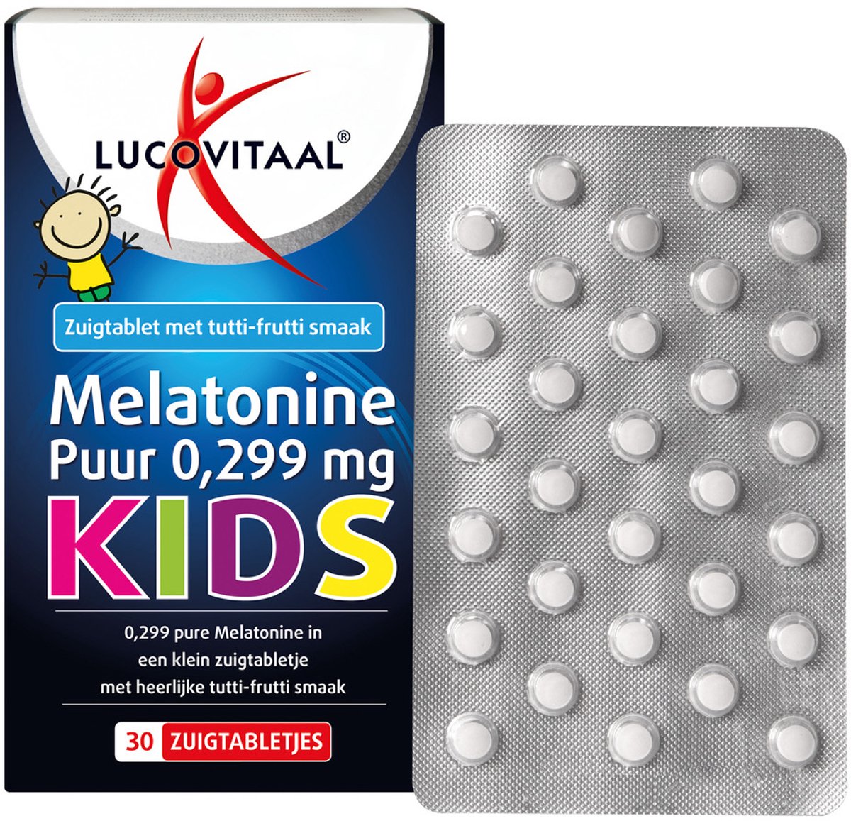 Lucovitaal Melatonine Puur Kids 0,299 milligram Voedingssupplement - 30 tabletten — afbeelding 6