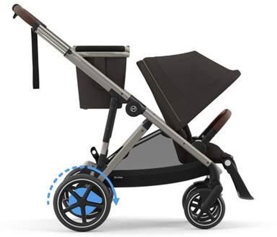 Cybex e-Gazelle S - Kinderwagen - Chocolate Brown - Taupe Frame — afbeelding 5