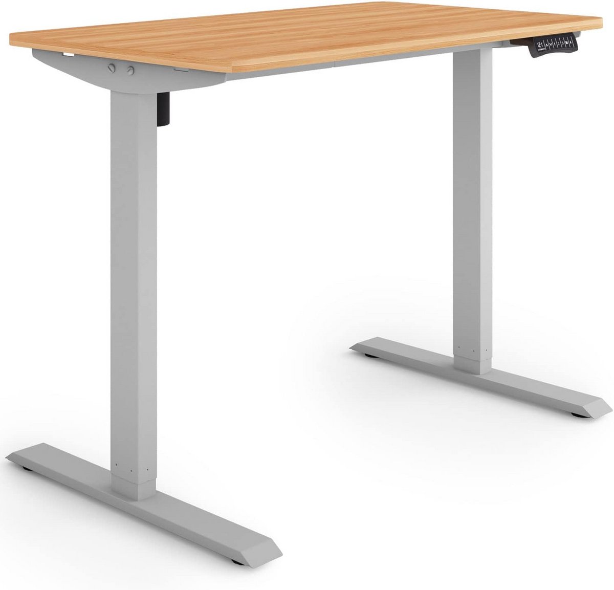 Elektrisch In Hoogte Verstelbaar Zit-Sta Bureau 100x60 cm Esdoorn Traploos Instelbaar