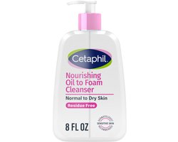 Cetaphil Nourishing Oil-to-Foam Gezichtsreiniger – Normale tot Droge & Gevoelige Huid – Tot 24u…