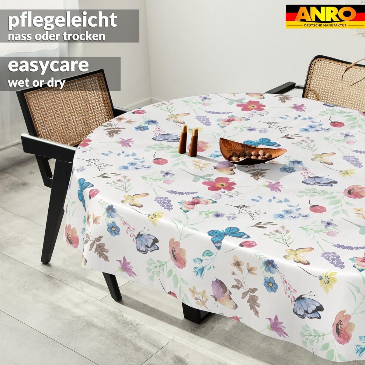 Wasbaar tafelkleed met Lotuseffect voor binnen en buiten - Ovaal 180x140 cm