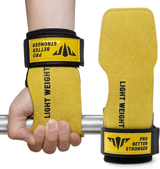 Ademende Gewichthefhandschoenen Met Polssteun – Van Premium Leer, Antislip, Voor Deadlifts, Pull-ups En Krachttraining – Voor Dames En Heren