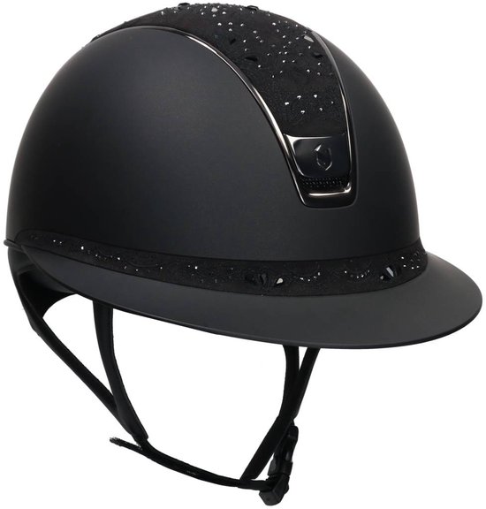 Paardrijhelm Cap met Goede Ventilatie Zwart Fluweel voor Mannen Vrouwen