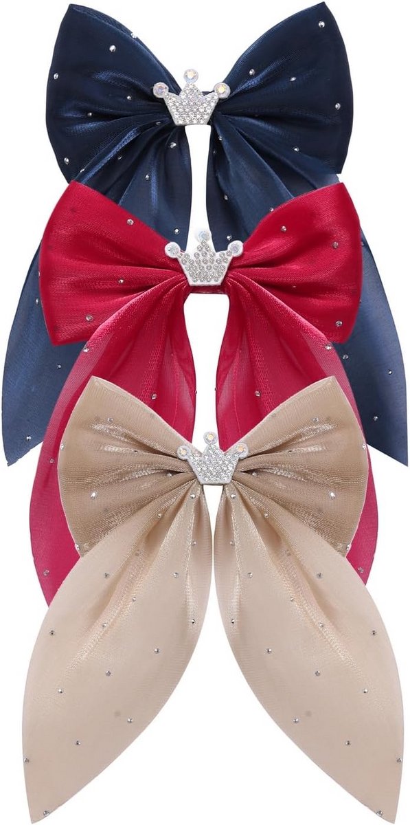 Elegante Haaraccessoireset Bloemenclips en Strikken voor Feest en Bruiloft