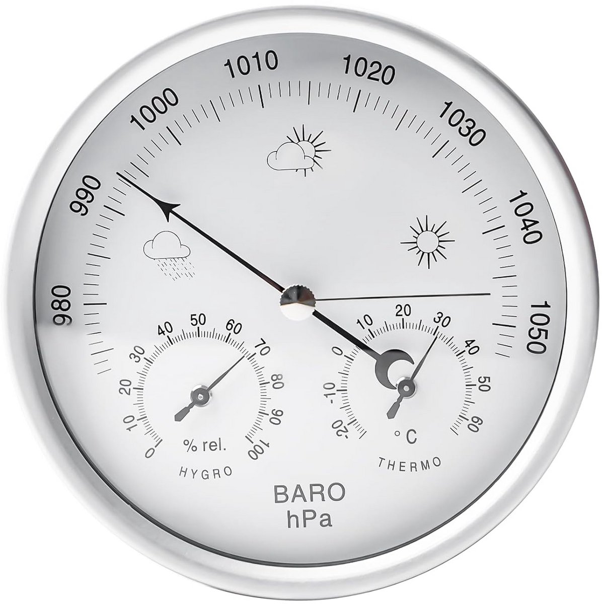 Analoog Weerstation 3-in-1: Barometer, Hygrometer en Thermometer voor Binnen en Buiten