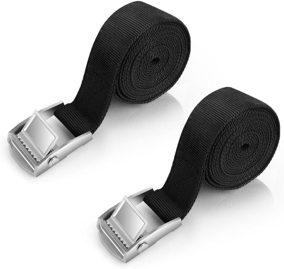 2x Spanbanden 3 Meter met Klemsluiting - Verstelbare Sjorbanden voor Auto, Fiets, Motor & Bagage
