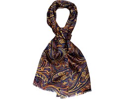 Luxe Herensjaal 100% Zijde Dubbellaags Bedrukt Dandy Stijl 30x160cm