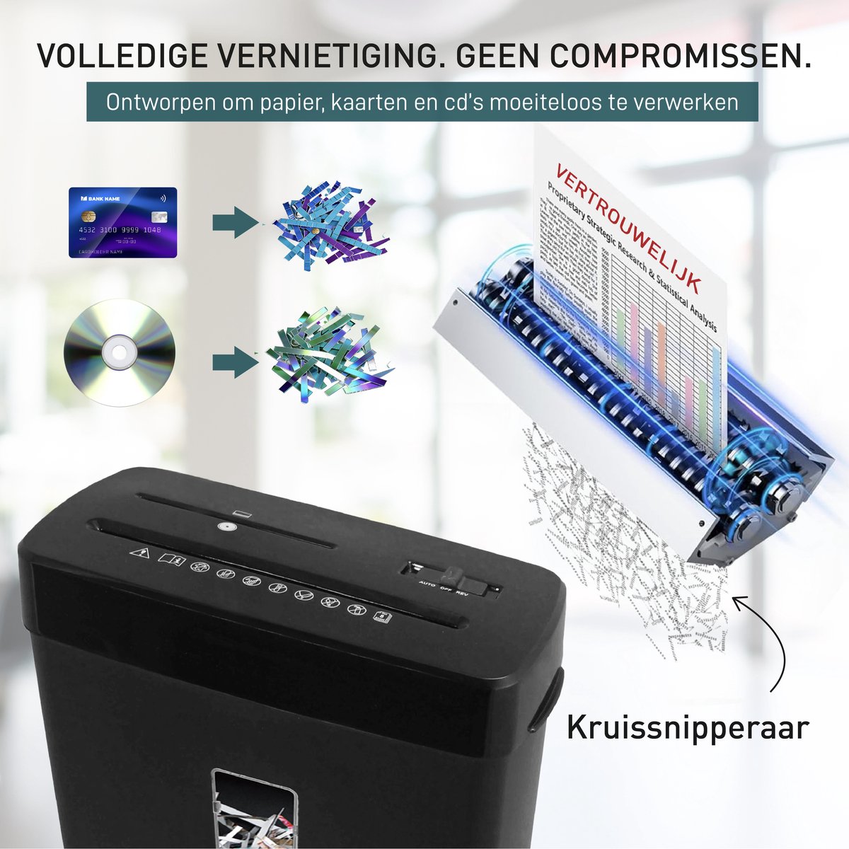 ADSafety Papierversnipperaar P4 - Cross-cut - 13L thumbnail 7