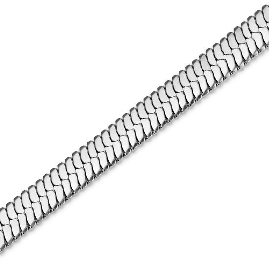 Essentials | 6 mm Zilverkleurige Armband met Visgraatschakels