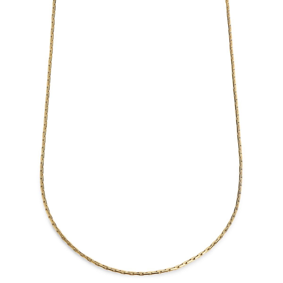Essentials | 2 mm Goudkleurige Ketting met Rechthoekige Venetiaanse Schakels