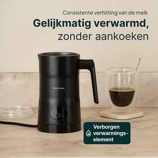 Yissvic Elektrische melkopschuimer cappuccino, 4-in-1, 600 W