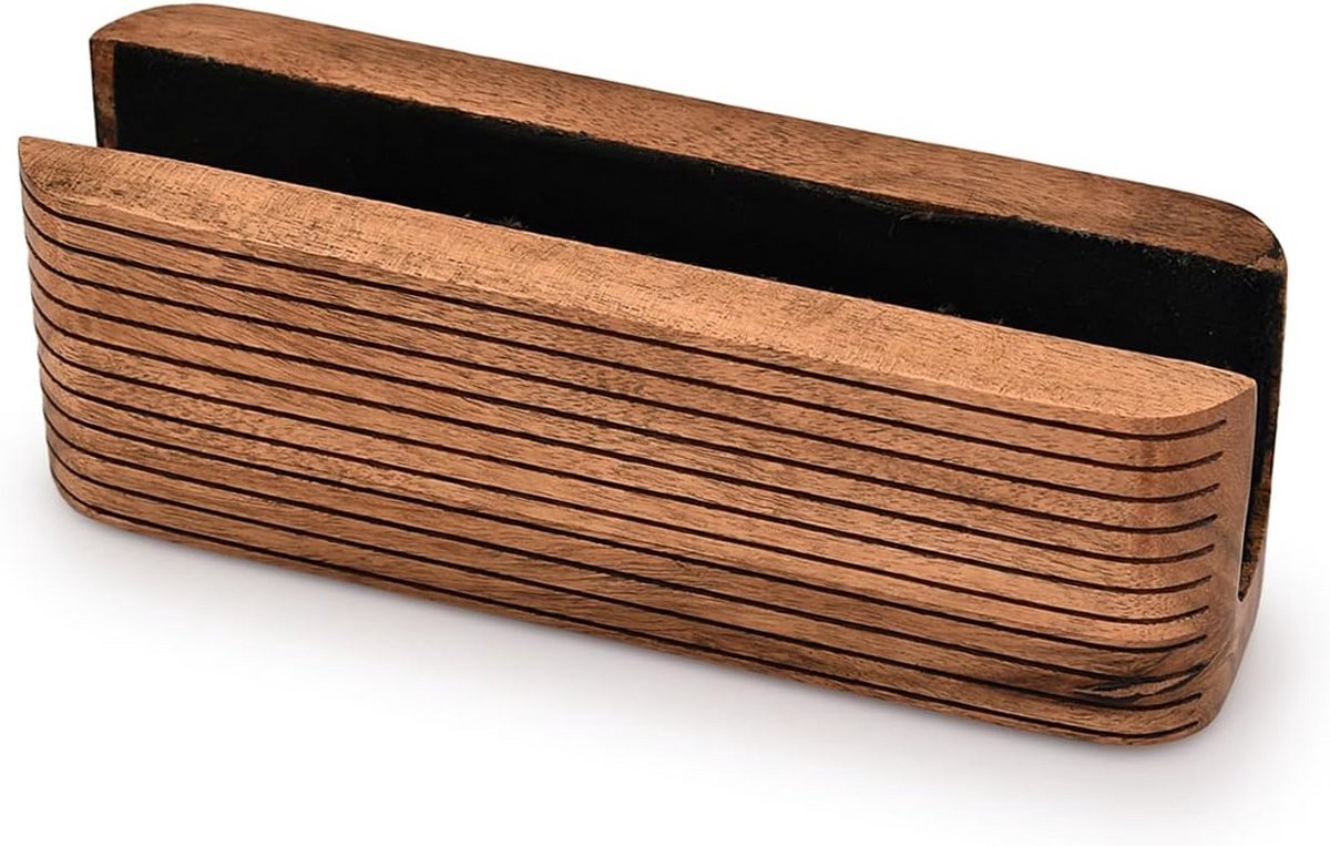 Verticale Houten Laptopstandaard voor Bureau - Universele Houder